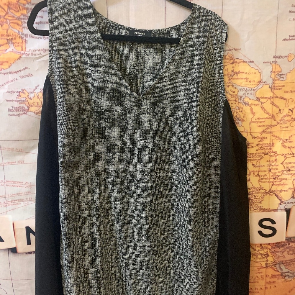 🧡5️⃣$5 TOP! Premise 2X Grey Top